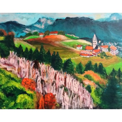 Tyrol, Krystyna Mościszko, obrazy akryl