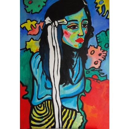dziewczyna z ekspresjonizmu, Marlena Kuć, obrazy olejne
