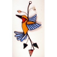 Ptak koliber - witraż