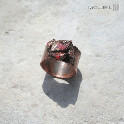 Moje MW - pierścionki - Szorpata z koralem foto #2