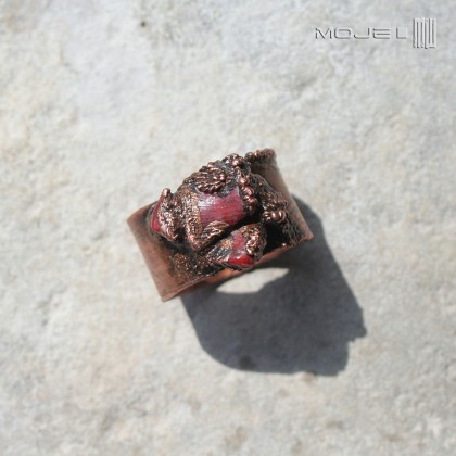 Moje MW - pierścionki - Szorpata z koralem foto #3