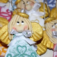 Kolorowo na choince - aniołki z masy solnej