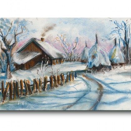Zimowy widoczek, Anawa-art, pastele suche