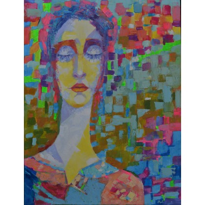 Postać kobiety obraz olejny 50 x 60, Magdalena Walulik , obrazy olejne