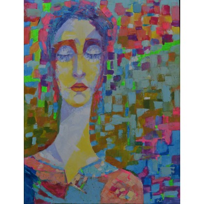 Postać kobiety obraz olejny 50 x 60, Magdalena Walulik , obrazy olejne
