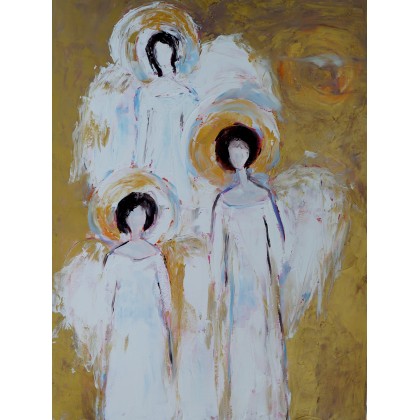Anioł Stróż obraz olejny 60 x 80, Magdalena Walulik , obrazy olejne