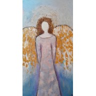 Anioł obraz olejny 40 x 80 ręcznie malowany