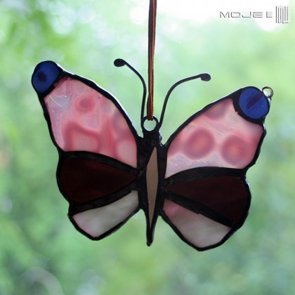 Moje MW - dekory wiszące - Motyl w różu i fiolecie foto #1