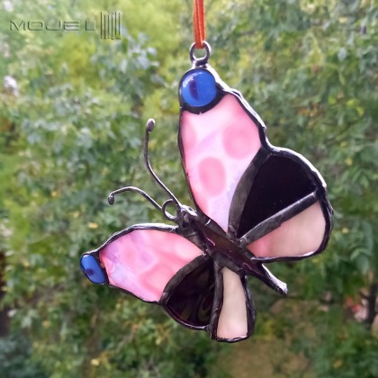 Moje MW - dekory wiszące - Motyl w różu i fiolecie foto #3