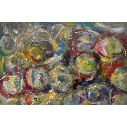 Brzoskwinie, 40x60, Eryk Maler, obrazy olejne