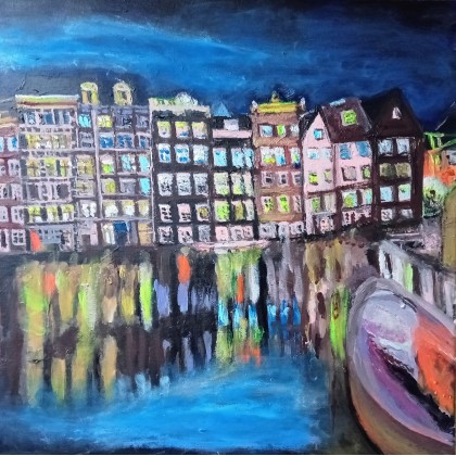 Amsterdam, Krystyna Mościszko, obrazy akryl