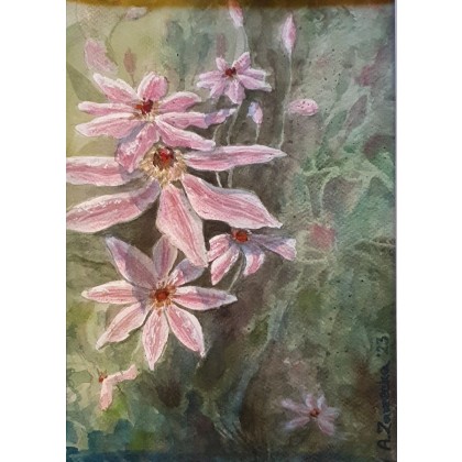 Clematis 2, Agnieszka Zarzecka, obrazy akwarela