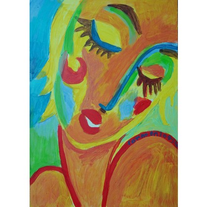 Marlena Kuć - obrazy akryl - blondwłosa Wenus foto #1