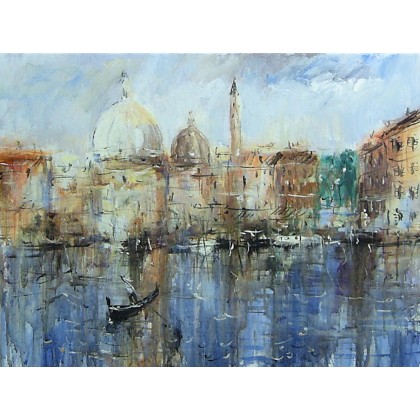 Dariusz Grajek - olej + akryl - Wenecki gondolier.... foto #1