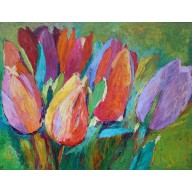 TULIPANY KWIATY OBRAZ OLEJNY 60 X 80