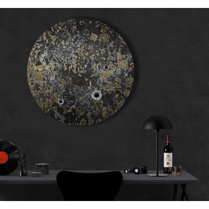 Krajobraz księżycowy czarny, Aleksandra Semeniuk , obrazy tech. mieszana