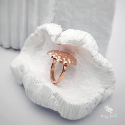 Buggy Jewels - komplety - Komplet, złote kolczyki i pierścionek koralowy foto #2