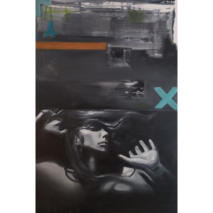 Gently sinking, Piotr Gola, olej + akryl