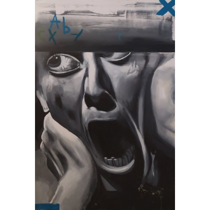 Scream, Piotr Gola, olej + akryl