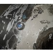 Krajobraz księżycowy czarno-turkusowy