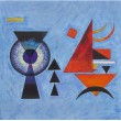 Duży obraz - abstrakcja błękitna ala Kandinsky
