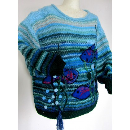 art.a - swetry - sweter oversize niebieski foto #3