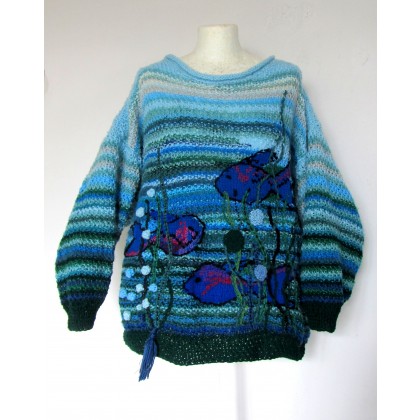 art.a - swetry - sweter oversize niebieski foto #4