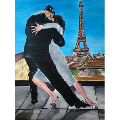 Paryskie tango, Wojciech Matuszny, obrazy akryl