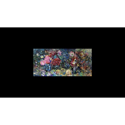 Eryk Maler - obrazy olejne - Brzoskwinie, 70x140 cm, 2023 foto #1