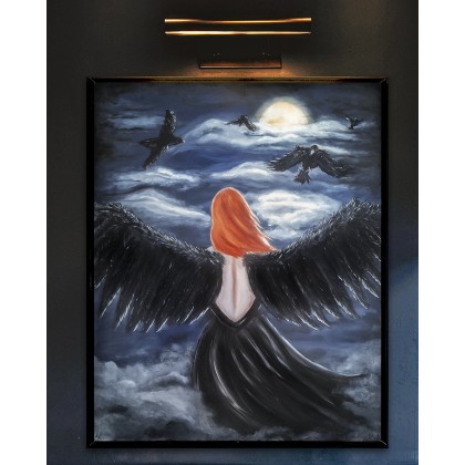 Lady of the night obraz olejny 80x100cm, Andżelika Kucharska, obrazy olejne