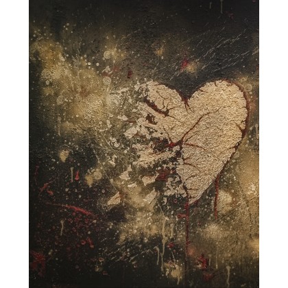 Andżelika Kucharska - obrazy olejne - Abstrakcja złamane serce obraz olejny 80x100cm foto #3