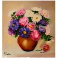 Astry obraz olejny 40-42cm