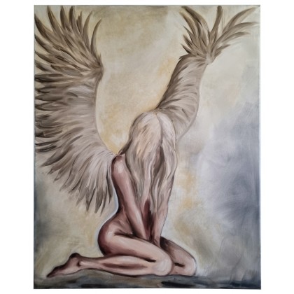 Andżelika Kucharska - obrazy olejne - Upadły anioł obraz olejny 80x100 cm foto #1