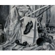 Black&White - obraz olejny 60x50 cm