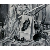 BLACK&WHITE - OBRAZ OLEJNY 60X50 CM