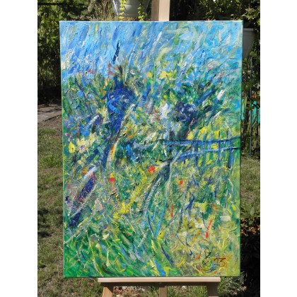 Wierzby i ich cienie, 70x100, 2023, Eryk Maler, obrazy olejne