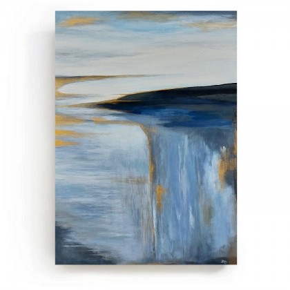 Tajemnica oceanu   - 70/100 cm -akryl, Paulina Lebida, obrazy akryl