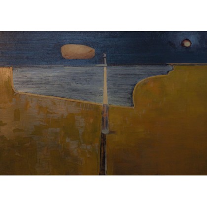 Latarnia nad morzem. Olej 100 x 70 cm, Olejarczyk Wojciech, obrazy olejne