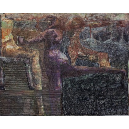 Pies na nodze pana oświadcza się 100 x 80 cm, Olejarczyk Wojciech, obrazy olejne