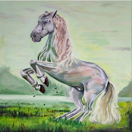 Obraz na płótnie pt. Koń, Anna Zborovska, obrazy akryl