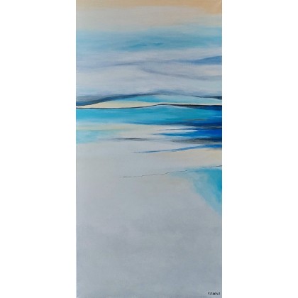 Śladami błękitnego wiatru -obraz akrylowy 50/100 cm, Paulina Lebida, obrazy akryl