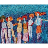 OBRAZ POSTACIE IMPASTO OLEJ NA PŁÓTNIE 38 X 46
