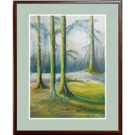 Drzewa -pastel olejny