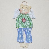 BABCIA SWETER ROBIŁA - ANIOŁ, PREZENT Z MASY SOLNEJ