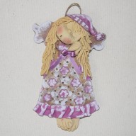 Moja śpioszka  - anioł, prezent z masy solnej