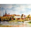 Kraków-Wawel, akwarela 30x40