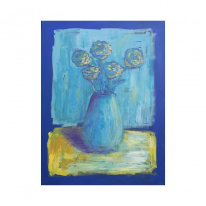 Obraz akrylowy 60x80 cm - kwiaty w wazonie, Barbara Skowronek, obrazy akryl