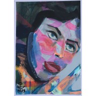 Portret Kamy, olej, akryl, 21 x29,7cm