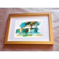 ABSTRAKCJA 3 - AKWARELA 24X16 CM