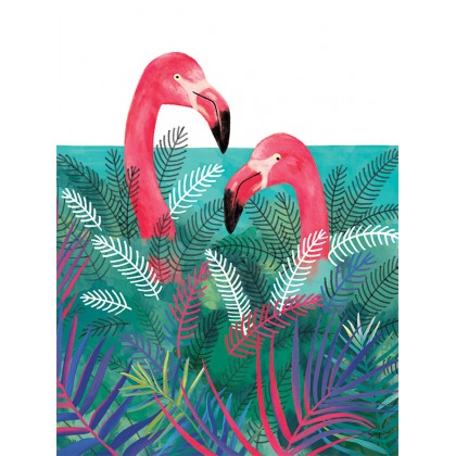 Flamingi - wydruk 30x40cm, Ewelina Wajgert, plakaty